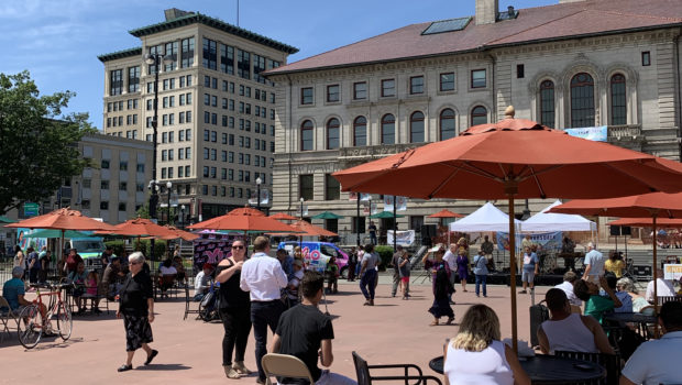 Worcester is bustling. An op-ed written by Chamber President & CEO Timothy P. Murray summarizing recent and ongoing economic development in Worcester was published by Banker & Tradesman in late August. / IMAGE COURTESY BANKER & TRADESMAN